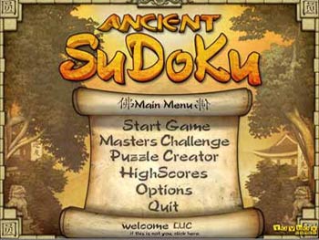Screenshot of Ancient Sudoku