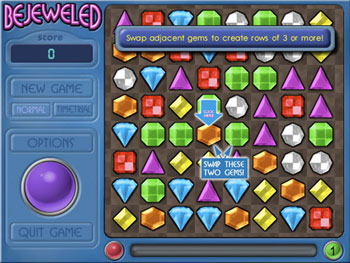 Screenshot of Bejeweled