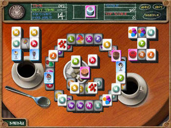 Screenshot of Cafe Mahjongg