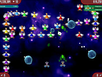 Screenshot of Chicken Invaders 2 - The Next Wave Christmas Edition