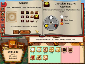 Screenshot of Chocolatier 2 - Secret Ingredients