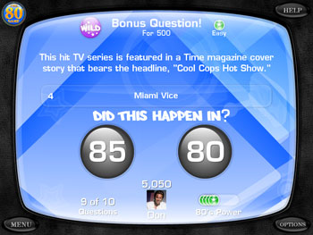 Screenshot of The 80's Game with Martha Quinn