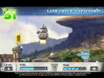 Screenshot of Planet 51 - Land Chuck's Spaceship
