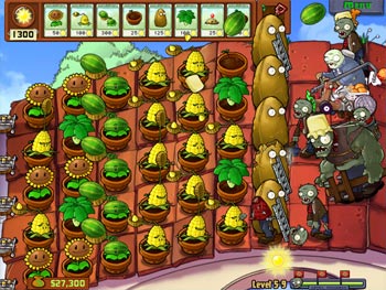 Screenshot of Plants vs. Zombies