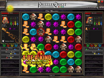 Screenshot of Puzzle Quest - Challenge of the Warlords