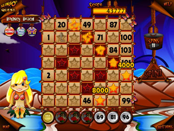 Screenshot of Slingo Quest